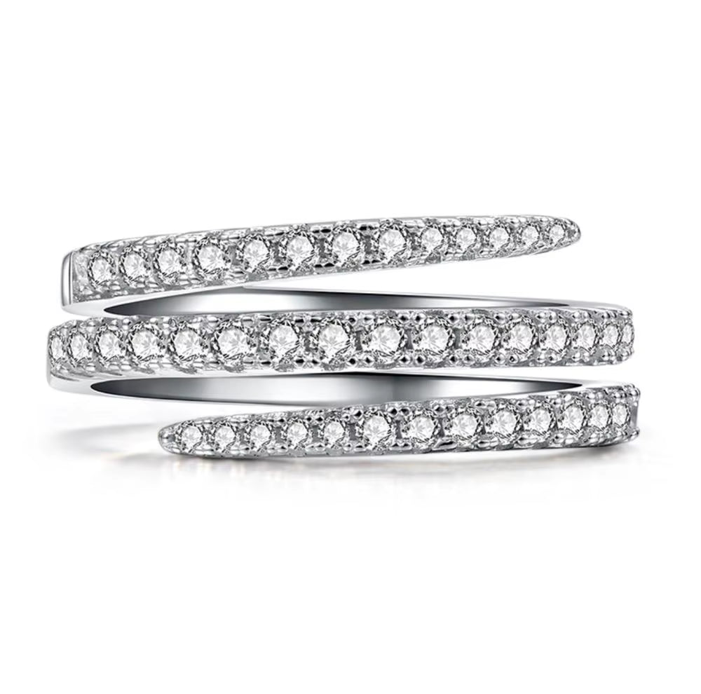 Delicate Thin Microscope Finger Dainty Rings for Women Female Promise Engagement Women Ring 925 Silver Simulated Diamond Jewelry