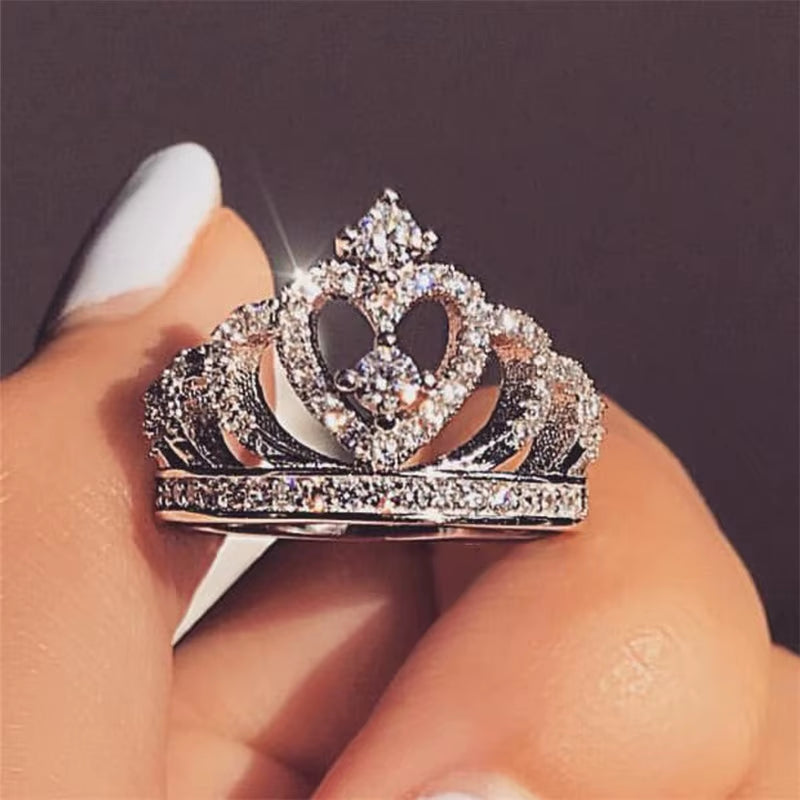 Delicate Thin Microscope Finger Dainty Rings for Women Female Promise Engagement Women Ring 925 Silver Simulated Diamond Jewelry
