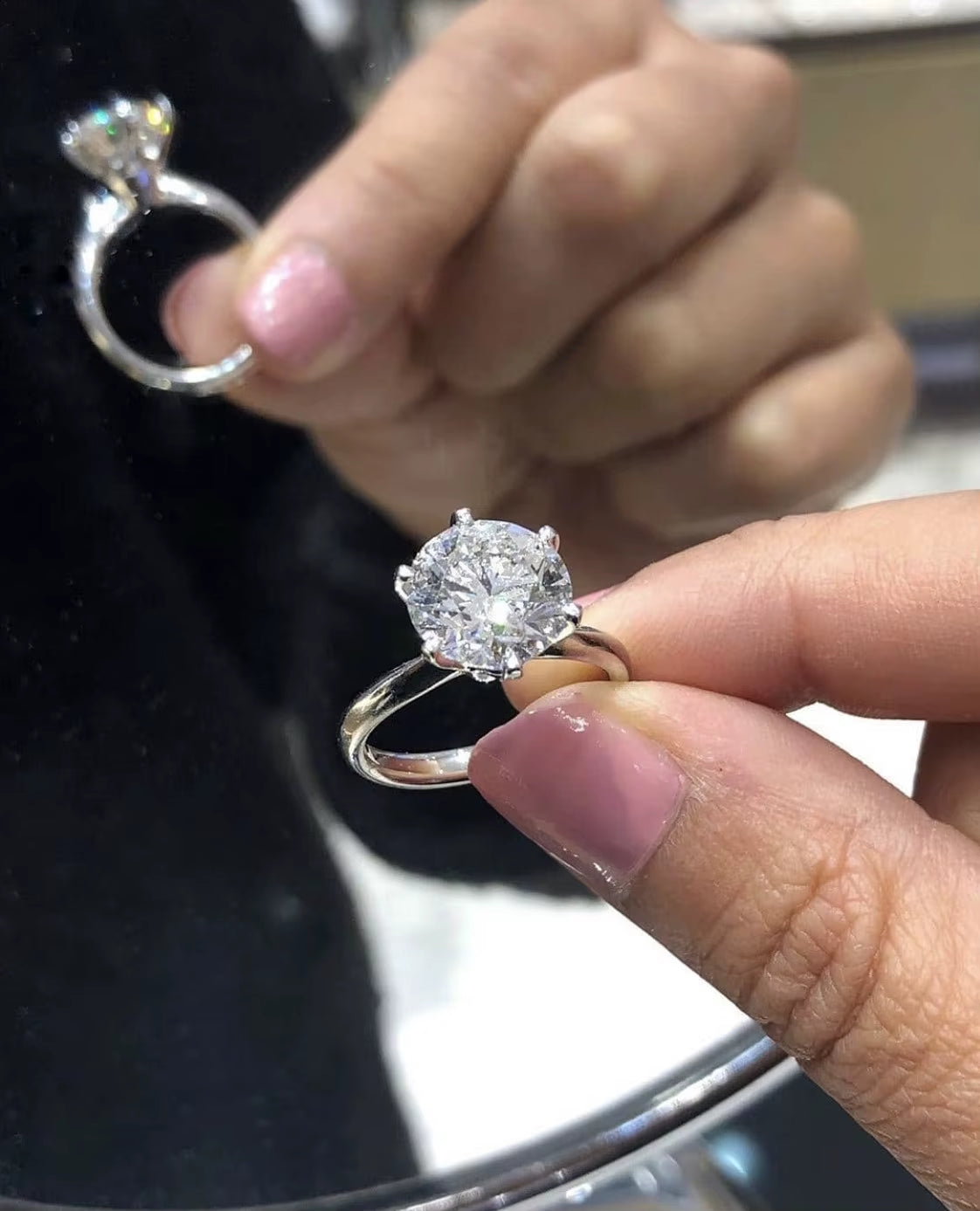Delicate Thin Microscope Finger Dainty Rings for Women Female Promise Engagement Women Ring 925 Silver Simulated Diamond Jewelry