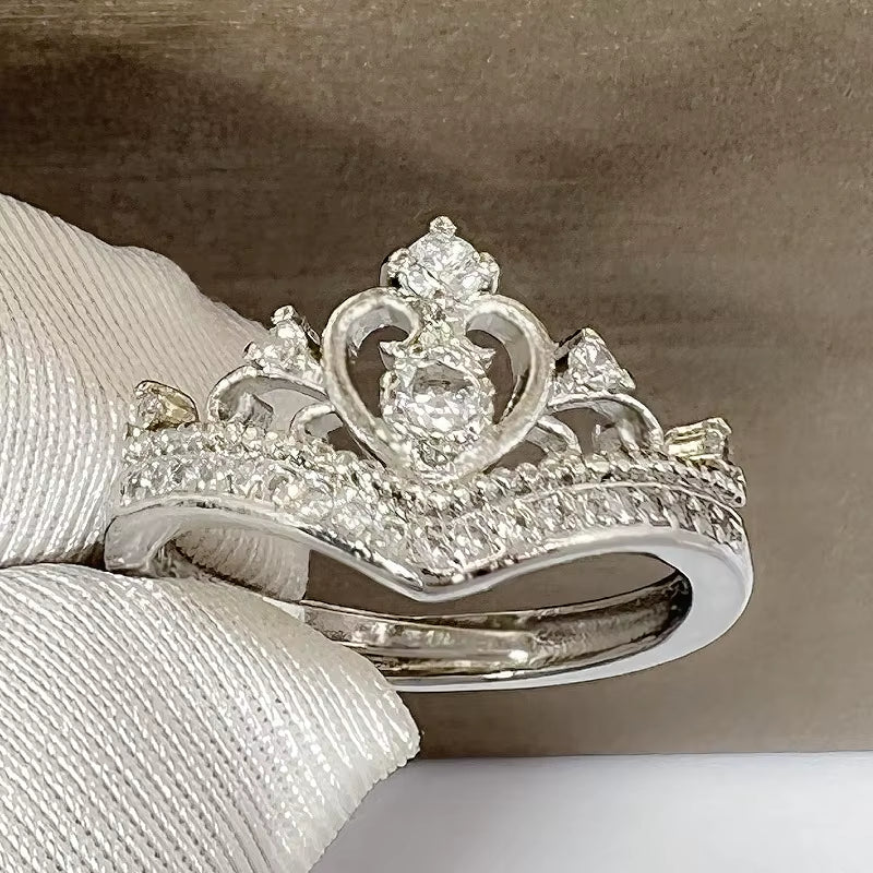 Delicate Thin Microscope Finger Dainty Rings for Women Female Promise Engagement Women Ring 925 Silver Simulated Diamond Jewelry