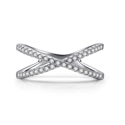 Delicate Thin Microscope Finger Dainty Rings for Women Female Promise Engagement Women Ring 925 Silver Simulated Diamond Jewelry