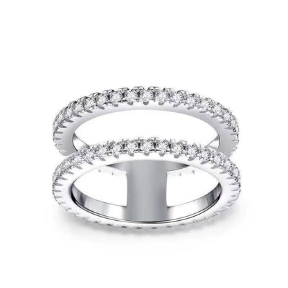 Delicate Thin Microscope Finger Dainty Rings for Women Female Promise Engagement Women Ring 925 Silver Simulated Diamond Jewelry