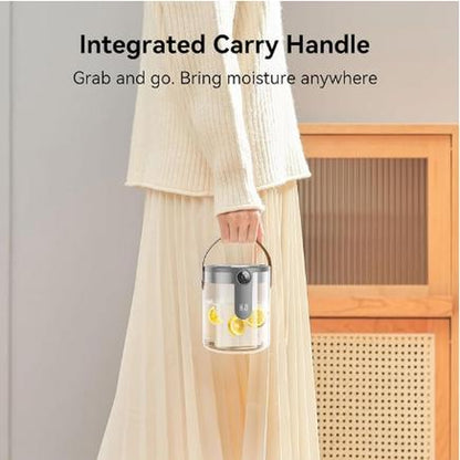 Smart Humidifiers for Bedroom, Rechargeable Top Fill Humidifier with Night Light, 1.4L Cool Mist Humidifier for Office Home Plant and Baby, 3-Speed Mist Control, Quiet, Auto Shut-Off Durable Automatic